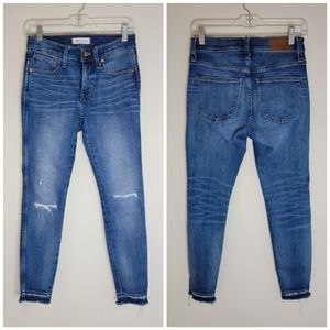 Madewell 9" High-rise distressed skinny jeans